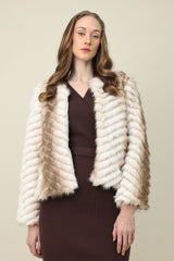 SAVAGE GRACE FUR JACKET-OFFWHITE