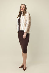 SAVAGE GRACE FUR JACKET-OFFWHITE