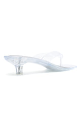 GLASS STRAP KITTEN HEEL-TRANSPARENT