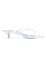 GLASS STRAP KITTEN HEEL-TRANSPARENT