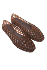 JELLY WEAVE FLATS-COFFEE