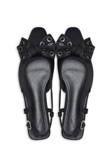 ELEGANT JEWEL BOW FLATS-BLACK