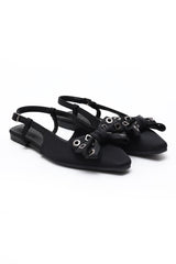 ELEGANT JEWEL BOW FLATS-BLACK
