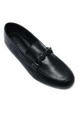 VERONA STONE LINK LOAFERS-BLACK