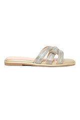 BRAID CHIC WOMEN'S FLATS-GOLD