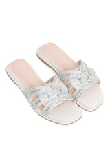 DELICATE SPARKLING FLATS-OFFWHITE