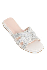 DELICATE SPARKLING FLATS-OFFWHITE