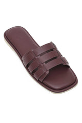 SIGNATURE STITCH FAUX SLIDE-WINE