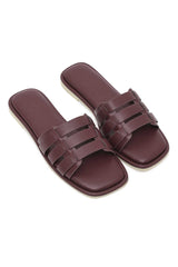 SIGNATURE STITCH FAUX SLIDE-WINE