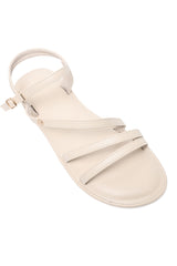 ELEGANCE STRAPPY FLAT SANDAL-BEIGE