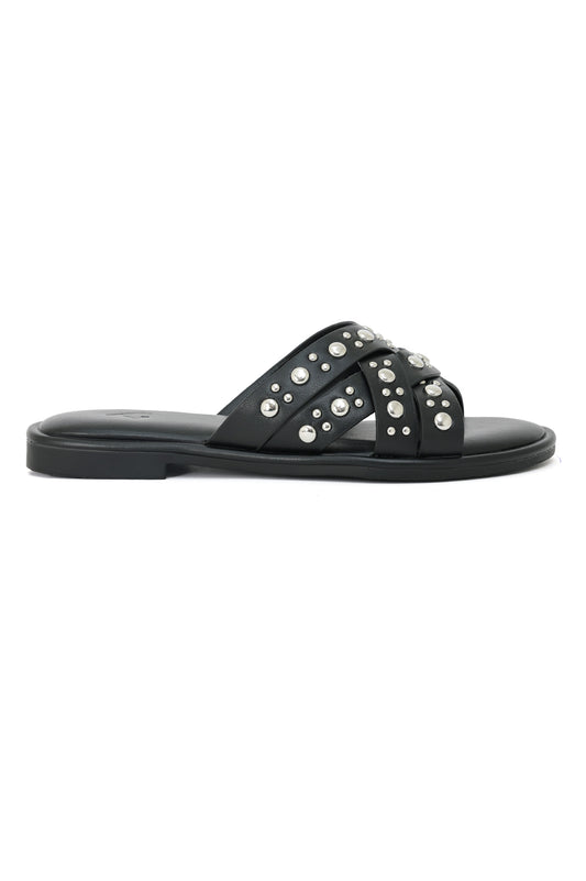 NOVA STUD SLIDE-BLACK