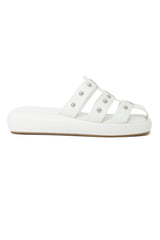 NOIR STUDDED CAGED SLIDE-WHITE