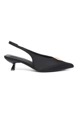 BOLD GOLD ARC HEEL-BLACK