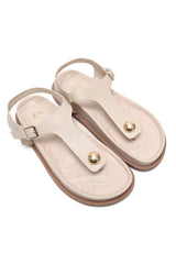 COMFORT GLEAM SANDALS-BEIGE