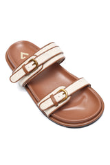 DENIM ESSENTIAL COMFORT SLIDE-BEIGE
