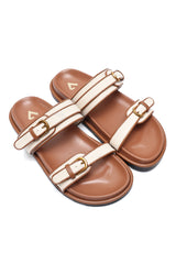 DENIM ESSENTIAL COMFORT SLIDE-BEIGE