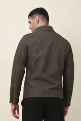 IRONVALE ZIP FRONT JACKET-COFFEE
