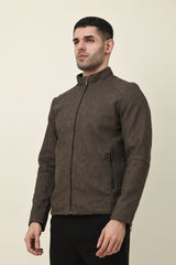 IRONVALE ZIP FRONT JACKET-COFFEE