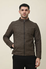 IRONVALE ZIP FRONT JACKET-COFFEE