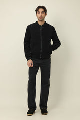 VARSITY INSPIRED JACKET-BLACK