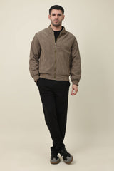 VARSITY INSPIRED JACKET-KHAKI