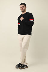 TIMBERLINE STRIPED SWEATER-BLACK