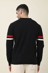 TIMBERLINE STRIPED SWEATER-BLACK