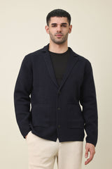 EDGEWAY CLASSIC OPEN CUT SWEATER-NAVY