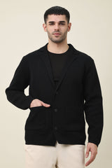 EDGEWAY CLASSIC OPEN CUT SWEATER-BLACK