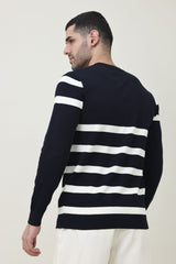BAYSIDE BAND KNIT SWEATER-BLACK