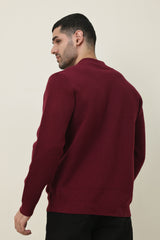 CORELINE ZIP SWEATER-MAROON