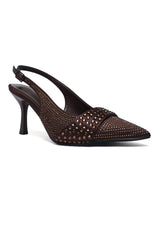 ROYAL EMBELLISHED HEEL-COFFEE