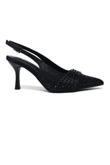 ROYAL EMBELLISHED HEEL-BLACK