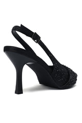 ROYAL EMBELLISHED HEEL-BLACK