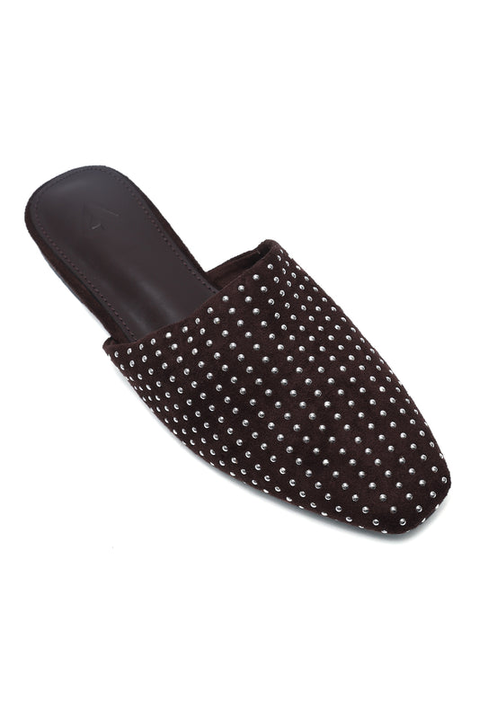 SHIMMER WALK MULE-COFFEE