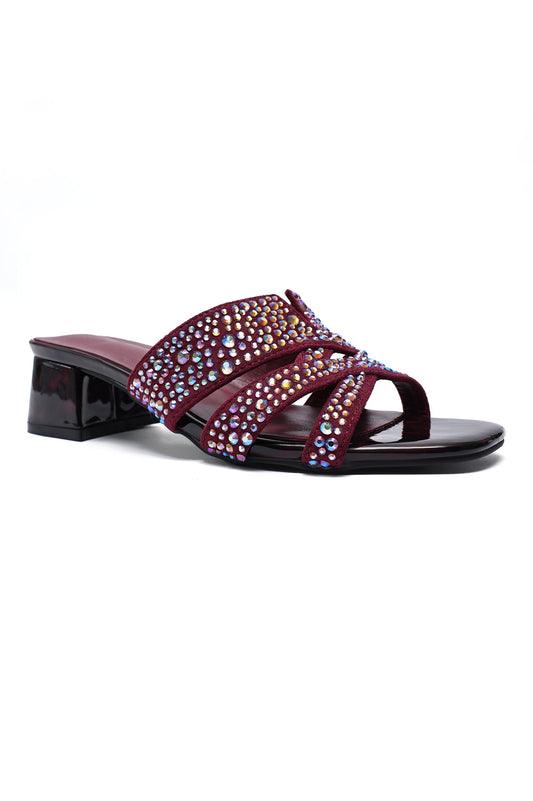 BLEND OF ELEGANCE HEEL-BURGUNDY