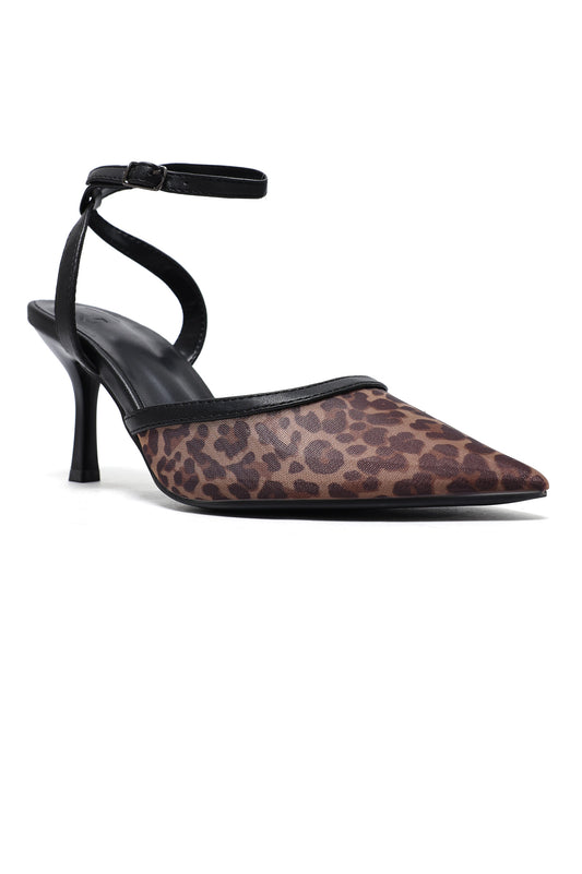 LEOPARD MESH SLINGBACK-LEOPARD