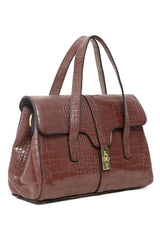 MIDNIGHT ELEGANCE SATCHEL-BROWN