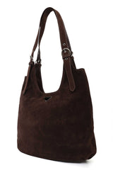 NOIR CURVE HOBO BAG-BROWN