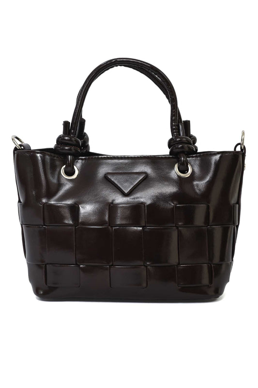 TACTILE GRID MINI BAG-COFFEE