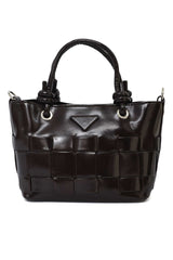 TACTILE GRID MINI BAG-COFFEE