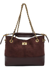 CLASSIC ARCH SHOULDER BAG-COFFEE