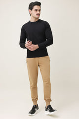 PLEAT DETAIL MODERN TROUSER-KHAKI