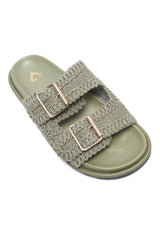 LUXORA DUAL STRAP SLIDE-GREEN