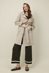 KENSLEY BELTED WOOL COAT-BEIGE