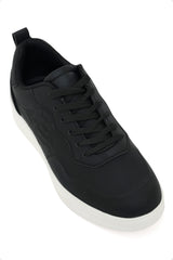 SHADOW STRIDE MATTE-FINISH SNEAKER-BLACK