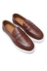 METRO LIFESTYLE LOAFERS-BROWN