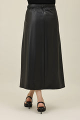 SLEEK HORIZON SKIRT-BLACK