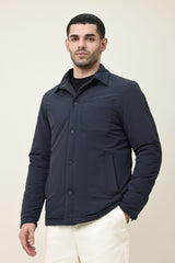 DIAMOND-QUILT JACKET-NAVY