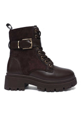 FASHION STEP ANKLE BOOT-BROWN